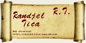 Ranđel Tica vizit kartica